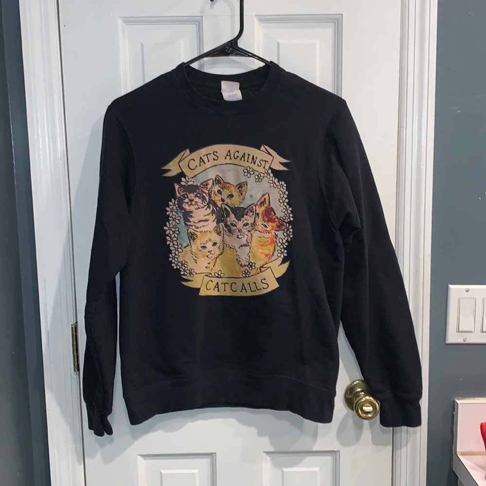 Cats Against Catcalls Crewneck Sweatshirt